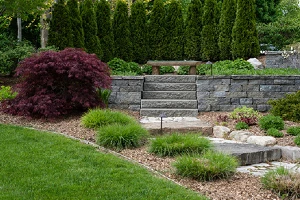 beautiful greenville residential landscape and hardscape done by the grounds guys