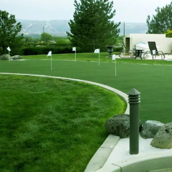 A Grounds Guys home after an artificial turf installation