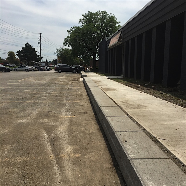 A newly constructed stone pavement.