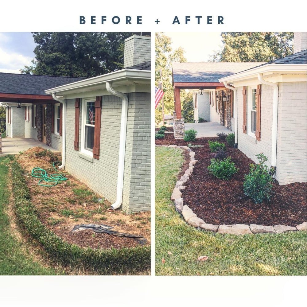 Before and After of a home garden