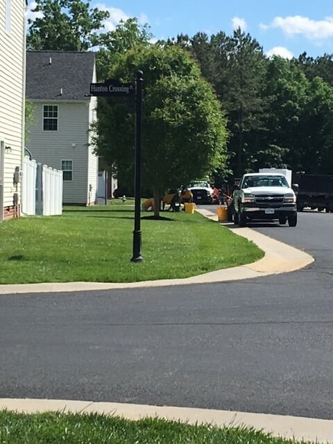 Grounds Guys working 