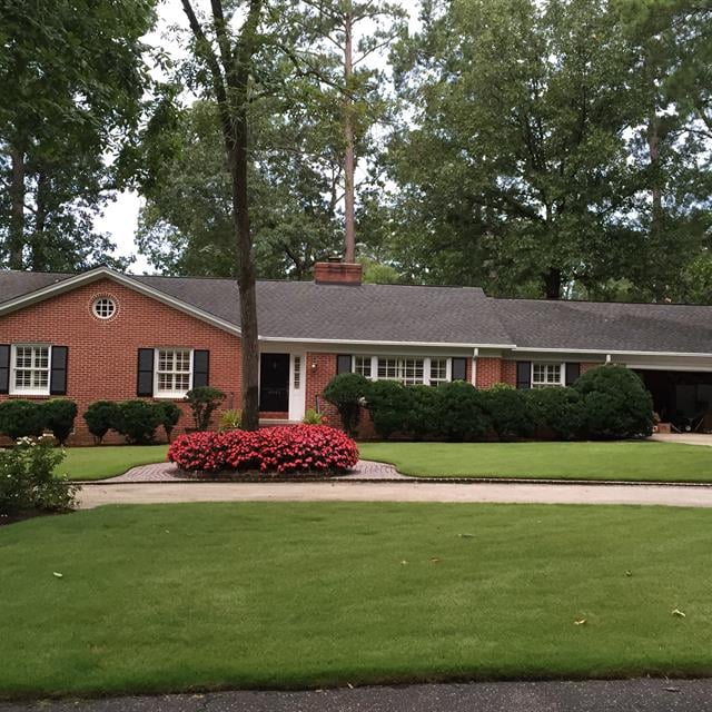 Lawn in front of home