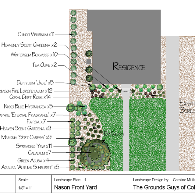 Lawn plan drawing