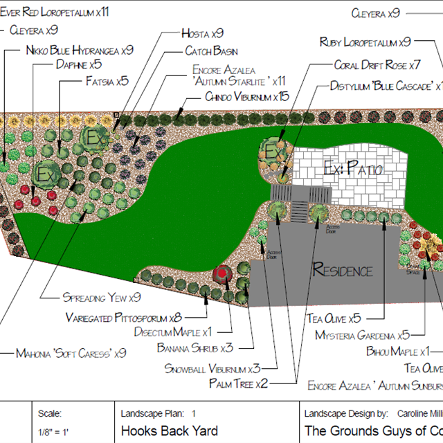 Lawn plan drawing