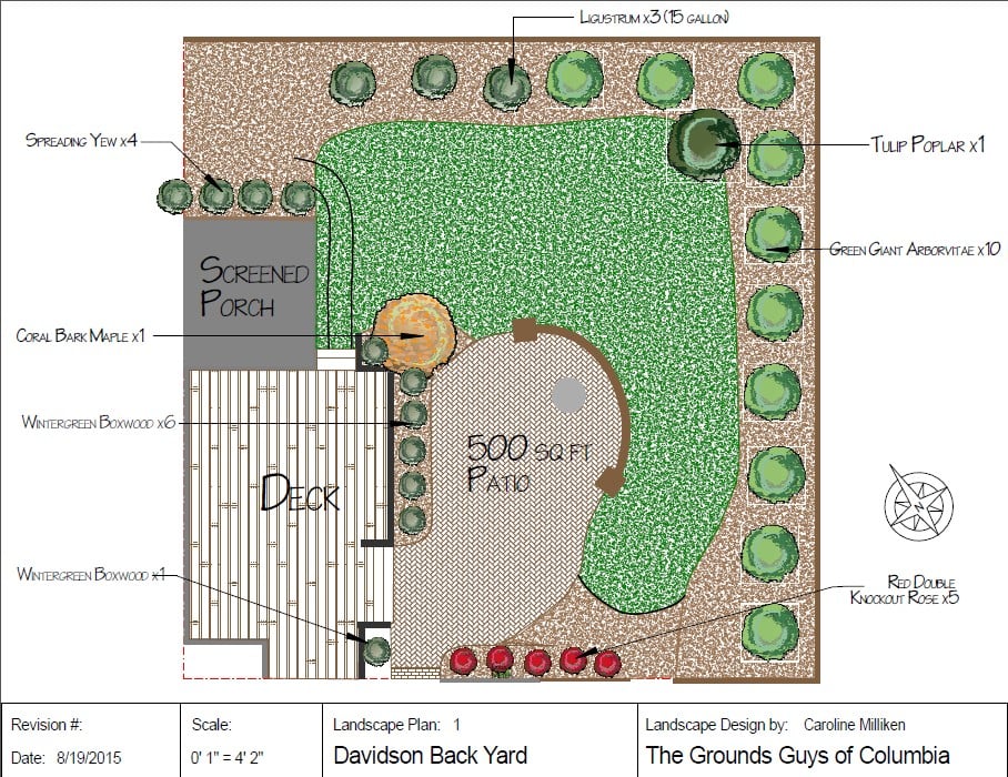 Lawn plan drawing