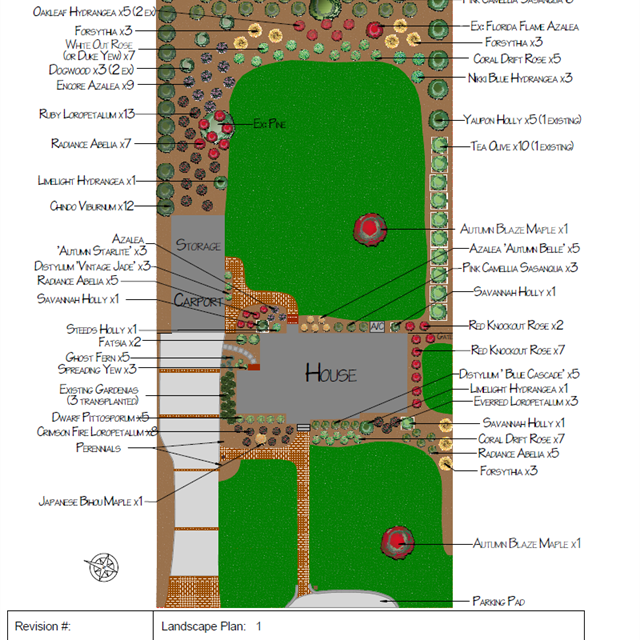 Lawn plan drawing