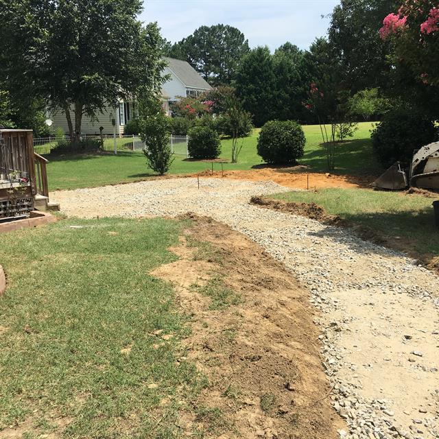 Renovation of patio and garden.