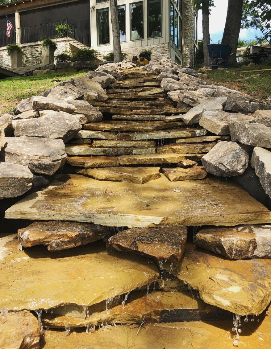 waterfall installation