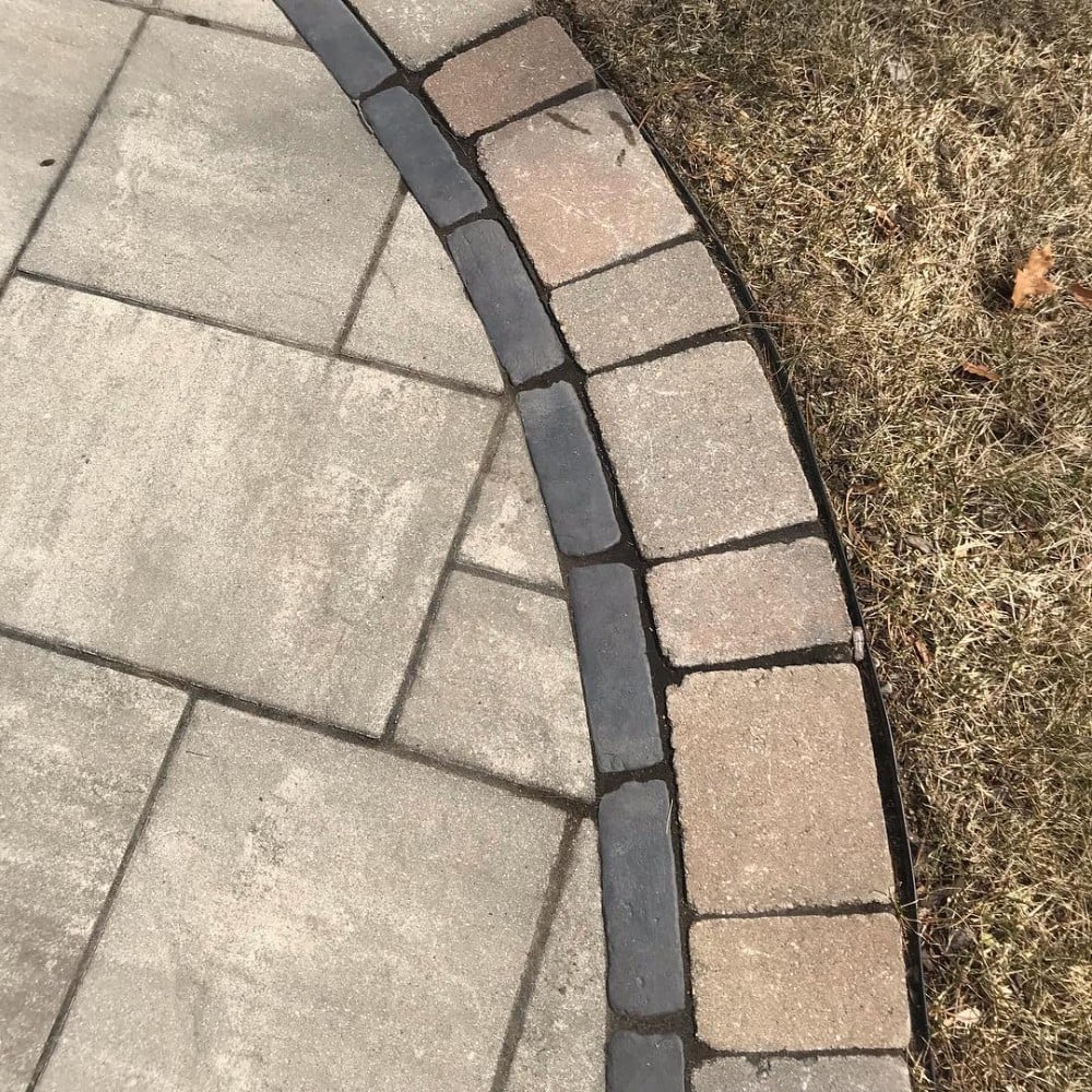 Cement blocks paved walkway..