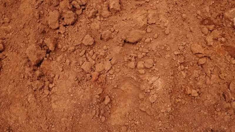 Close up of clay soil.