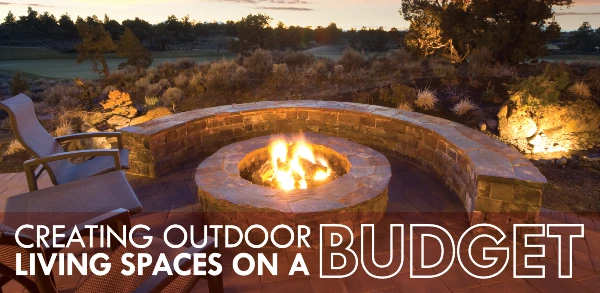 Fire pit with text: 