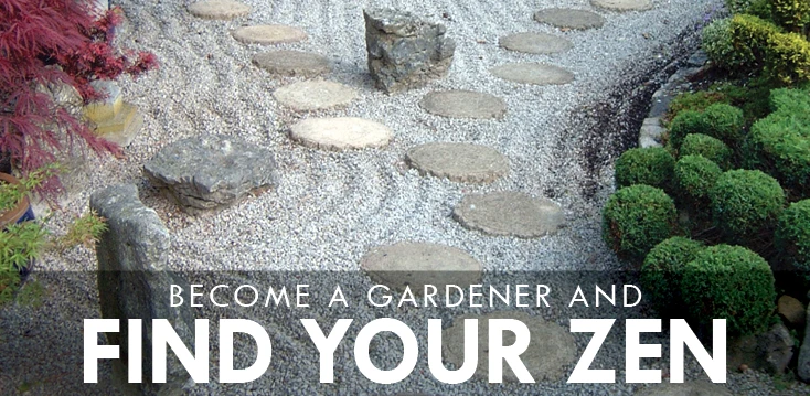 Zen garden with text: 