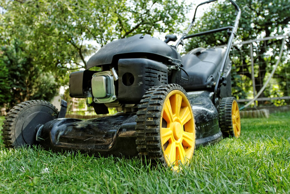 Push-Lawn-Mower on grass