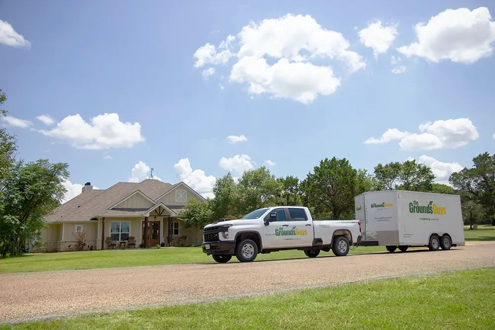 Grounds Guys truck for sod installation